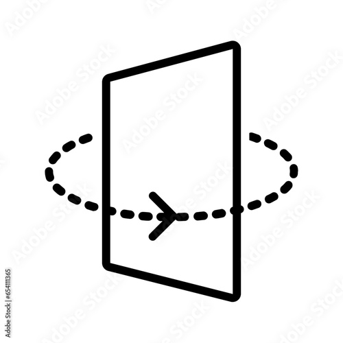 Black line icon for Spin off