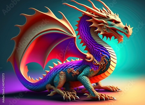 2024 dragon year, new year of the dragon, dragon year, wallpaper dragon, animal dragon, gold dragon, Abstract dragon as a symbol of the year 2024 © yogia10