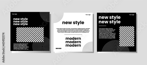 Trendy social media template. Fashion sale social media post template. Minimalist social media post template.