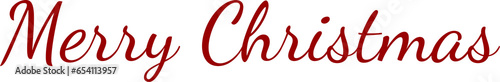 Digital png red text of merry christmas on transparent background
