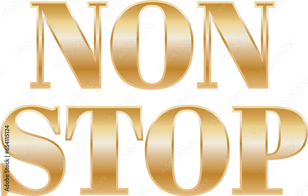 Digital png illustration of non stop text on transparent background