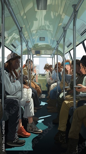 On the Move: Dynamic Images Showcasing Transportation by Bus