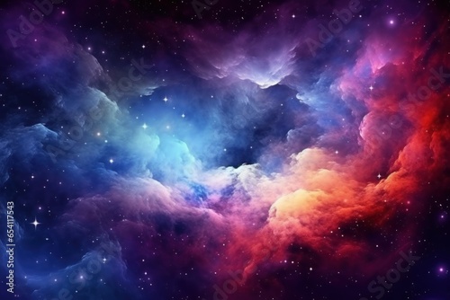 Colorful space galaxy cloud nebula background wallpaper.