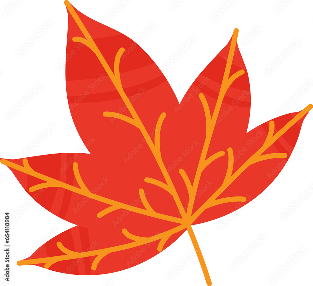 autumn leaf hand draw