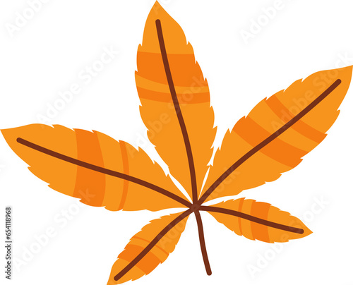 autumn leaf hand draw