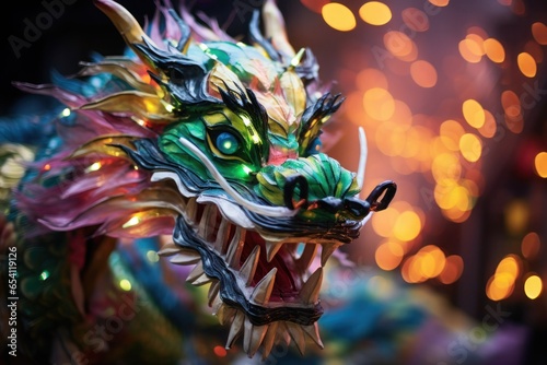 green wooden dragon, symbol of chinese new year