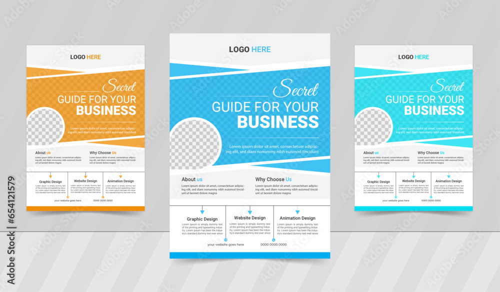 Vector marketing strategy business flyer or poster design . vector illustration
