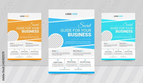 Vector marketing strategy business flyer or poster design . vector illustration
