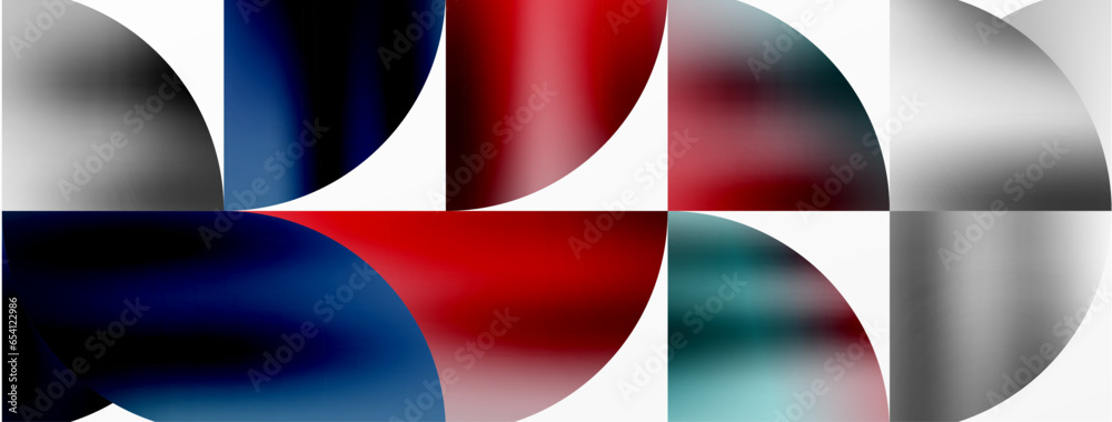 Minimalist geometric background featuring metallic round triangles, delivering sleek and modern visual aesthetic with emphasis on clean, metallic forms for wallpaper, banner, background, landing page