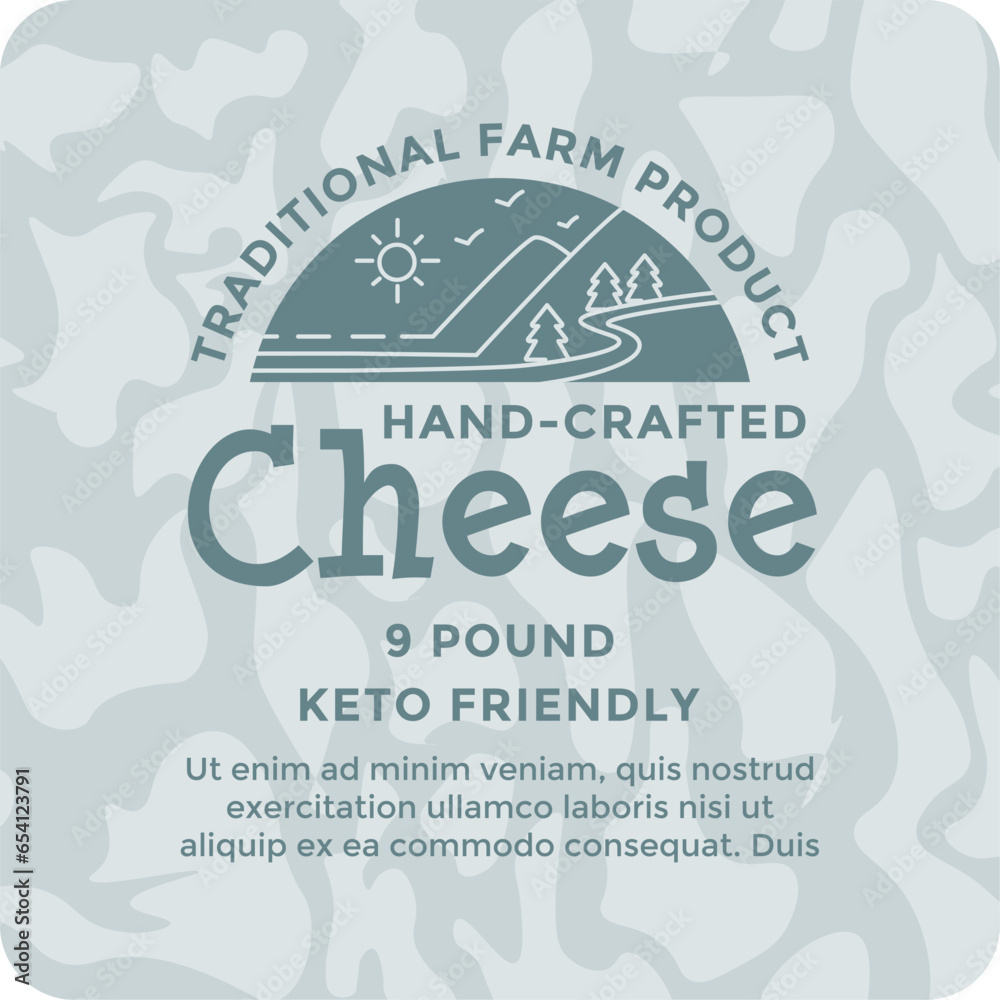 Cheese traditional farm product label or emblem Cheese traditional farm product label or emblem