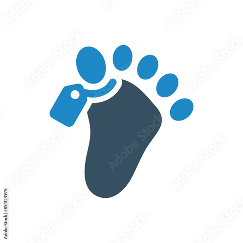 feet icon vector illustration