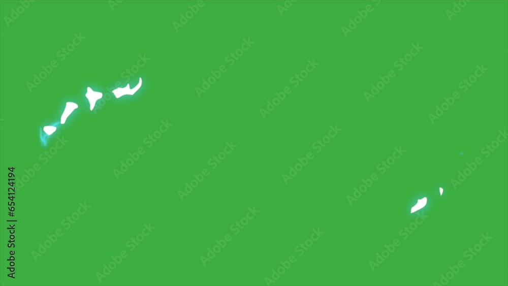 Animation loop video plasma element effect on green screen background