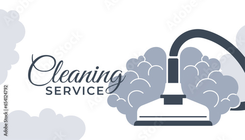 Business card or promo banner of cleaning service