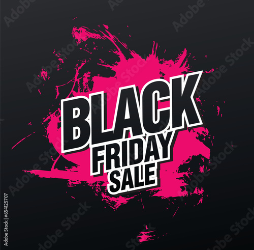 black friday sale banner layout design, vector ilustration