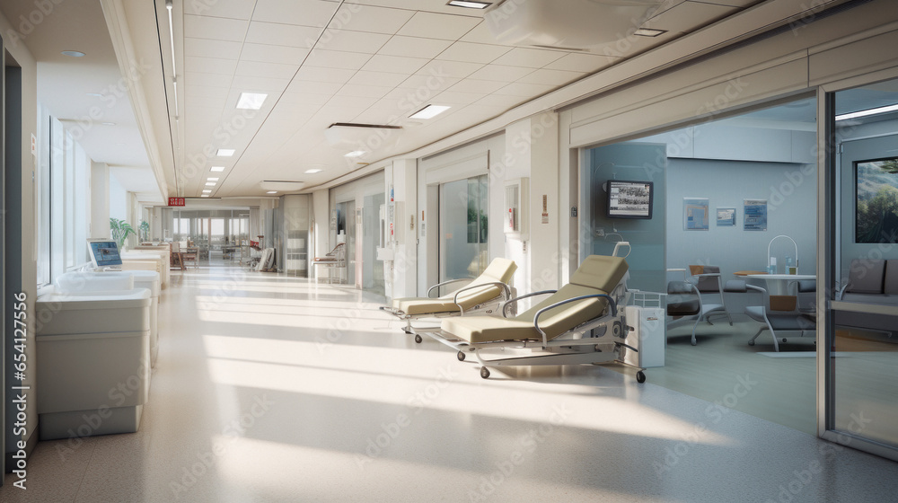 View of modern hospital interior View of modern hospital interior