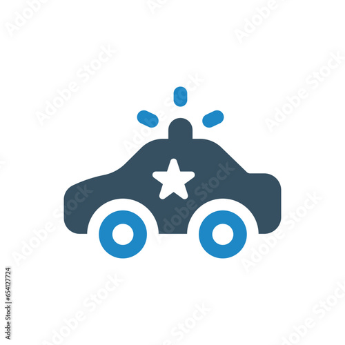 police car icon vector illustration