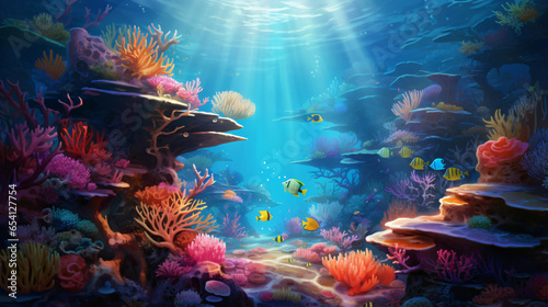 A colorful coral reef © iqra