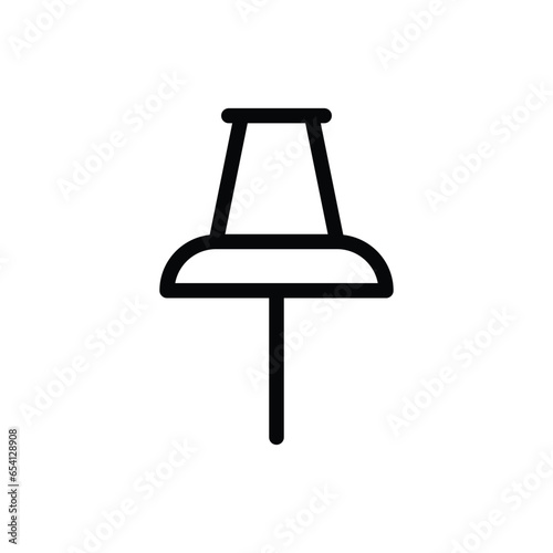 Stationery pushpin thumbtack vector icon