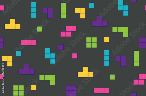 Colorful tetris bricks