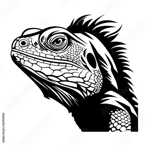 Lizard Logo Monochrome Design Style