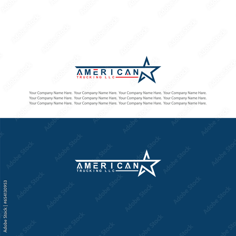 American Logo Template. Vector Logo Design.  American Engle Logo. Star Logo Design.