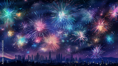 Vibrant Sparkler - New Year's Celebration Background