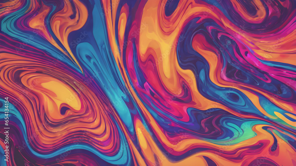 Mesmerizing Colorful Liquify Background with Swirling Lines