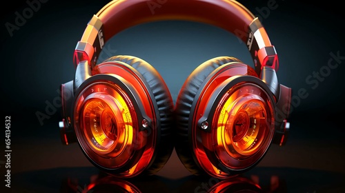 Headphones for listening to music and enjoying the bass and beats. Bright arc headphones