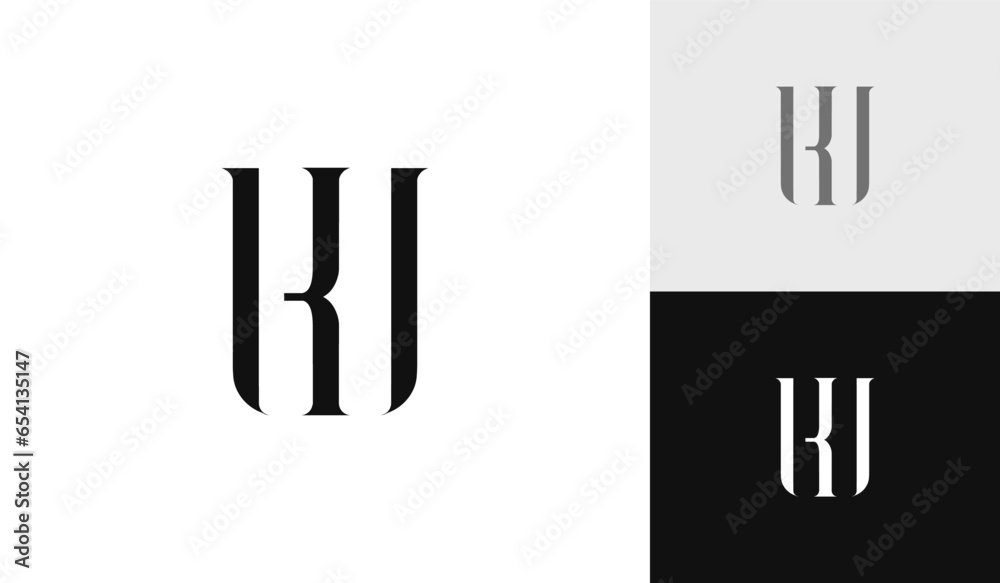 Letter KW initial monogram logo design Letter KW initial monogram logo design