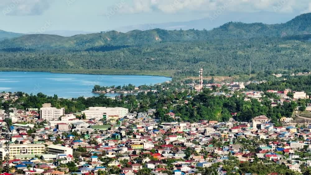 Coastal City residential area of Surigao, Philippines. Mindanao. Zoom view. Coastal City residential area of Surigao, Philippines. Mindanao. Zoom view.