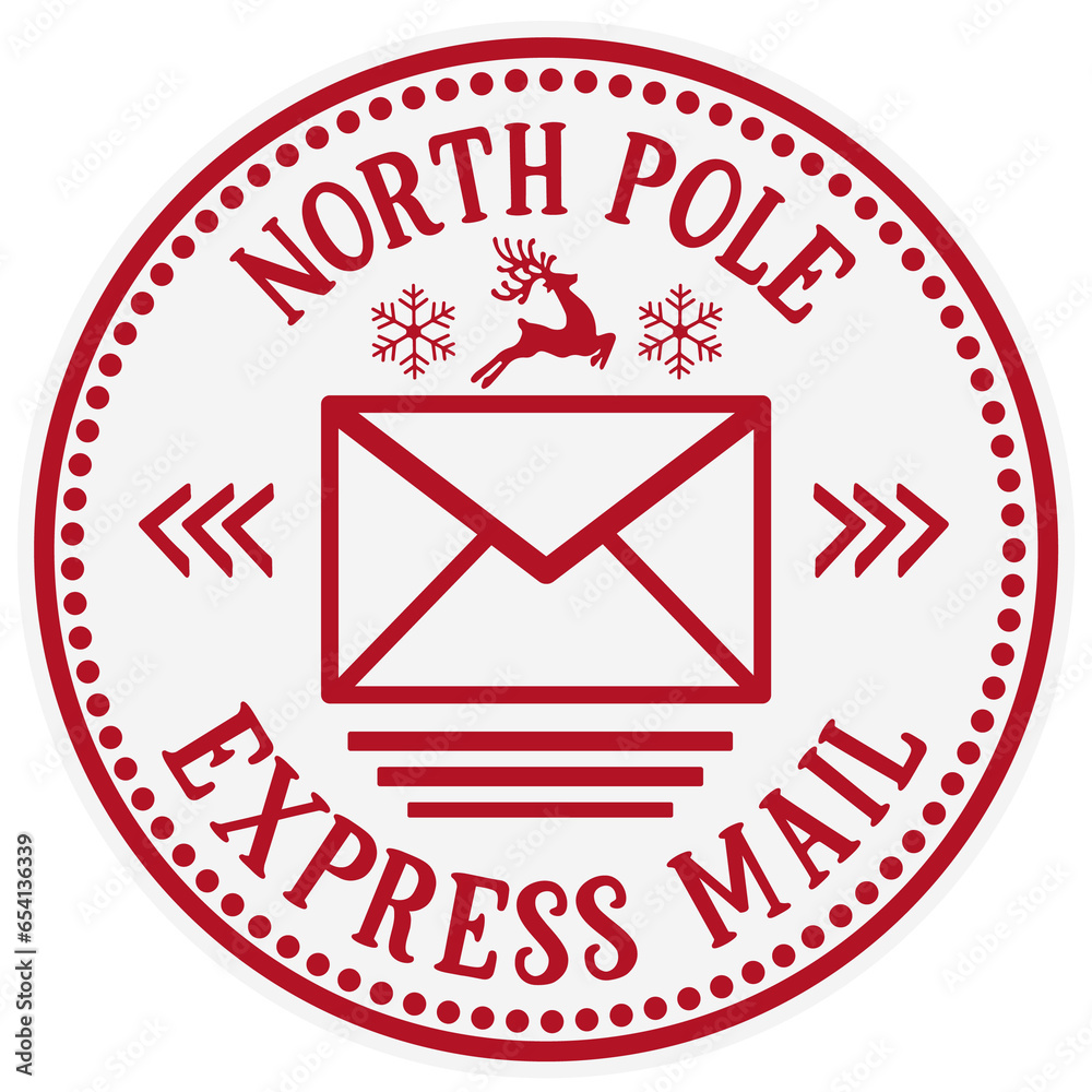 North Pole Express mail sticker png, sticker png, Sticker png, sticker ...