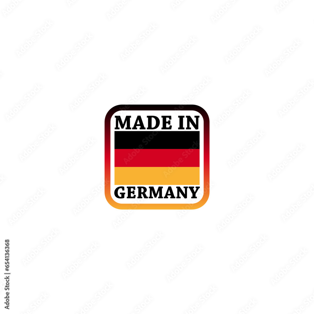 Button Made in Germany. Made in Germany icon isolated on white background Button Made in Germany. Made in Germany icon isolated on white background