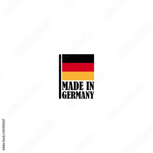 Button Made in Germany. Made in Germany icon isolated on white background