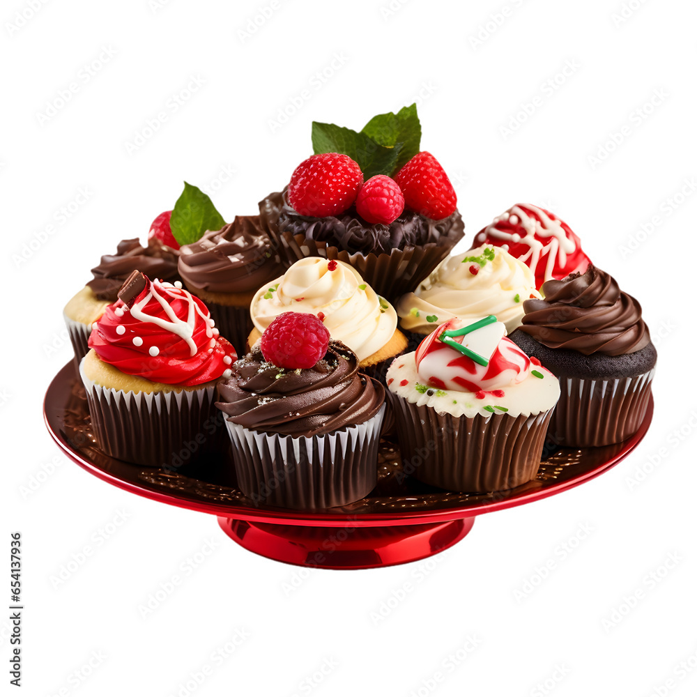 festive cupcakes with icing