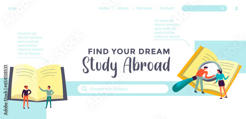 Find your dream study abroad in university vector