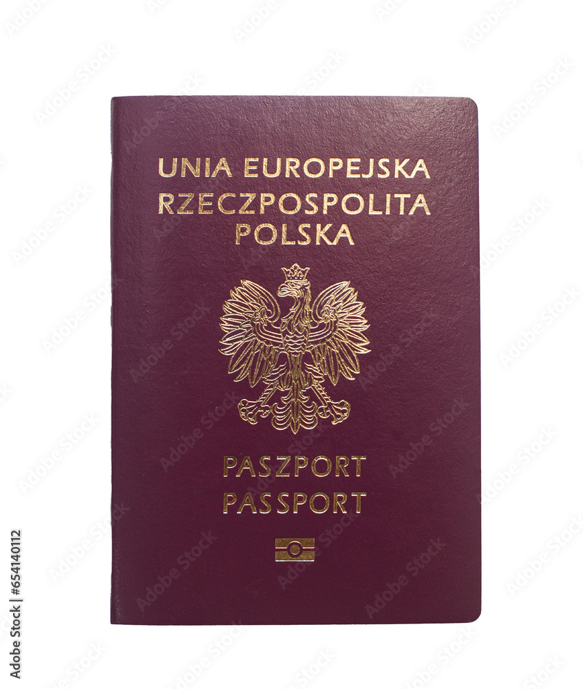 Polski paszport. Unia Europejska, strefa Schengen. Podróże. - obrazy, fototapety, plakaty 