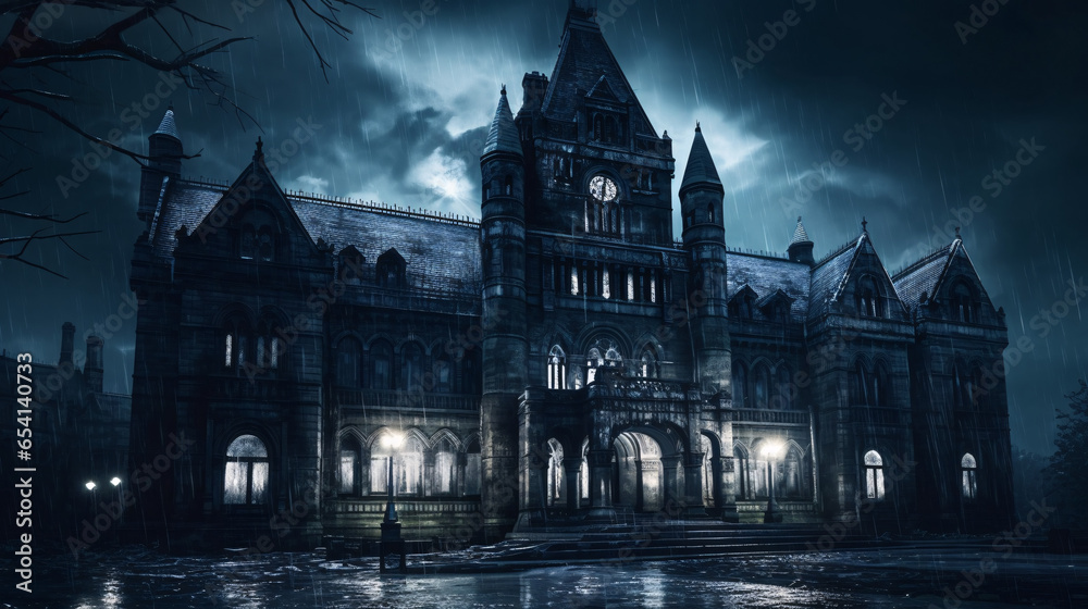 Enter a realm of supernatural suspense as sinister buildings lurk