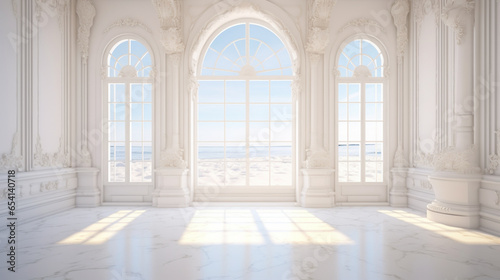 Sunny Elegance: White Marble Luxury Interior © Arqumaulakh50