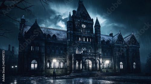Enter a realm of supernatural suspense as sinister buildings lurk