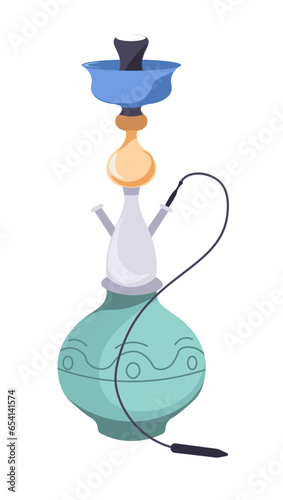 Turkish hookah with pipe for smoking entertainment