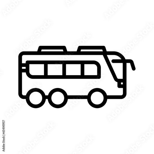 Black line icon for Bus