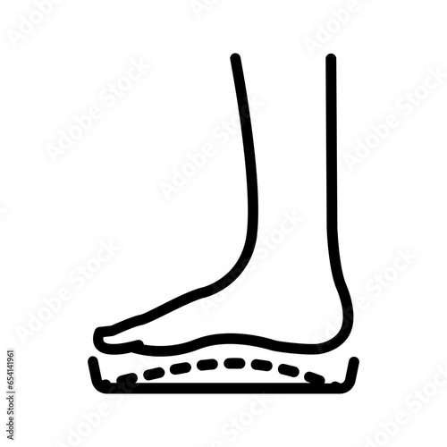 Black line icon for Footbed