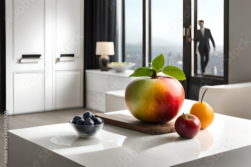 apple in kitchen photo