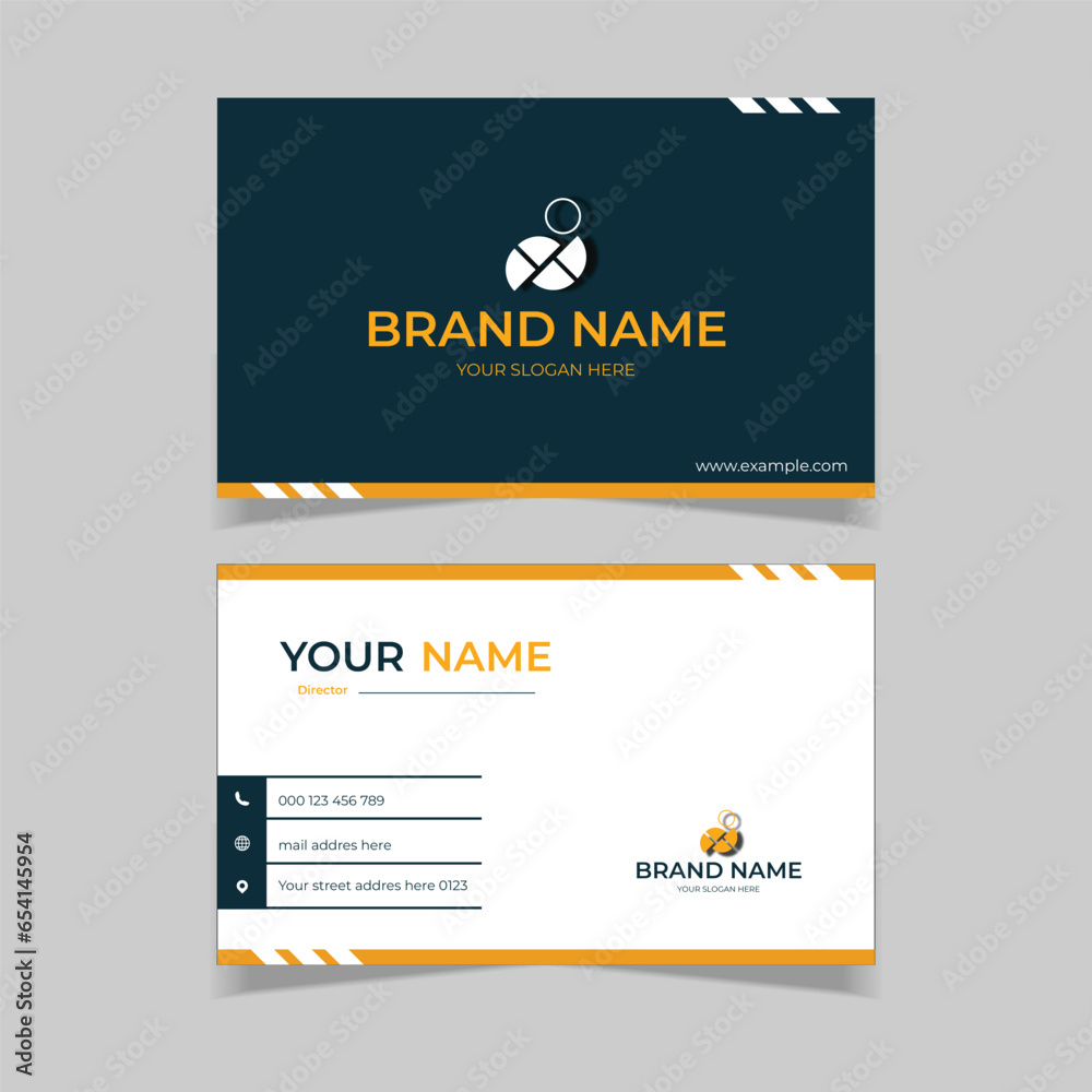 elegant modern business card template in black and white yellow elegant modern business card template in black and white yellow