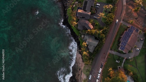 Kauai Hawaii Lawai Beach drone footage. photo