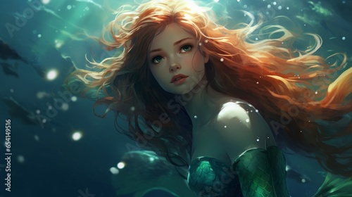 A beautiful Mermaid.generative ai 