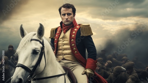 Leinwand Poster Portrait of emperor Napoleon Bonaparte.generative ai