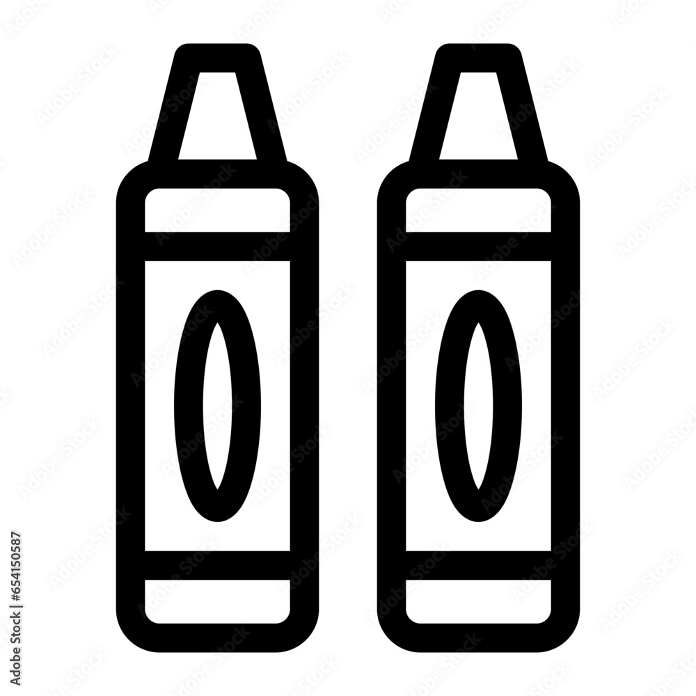 crayon line icon crayon line icon