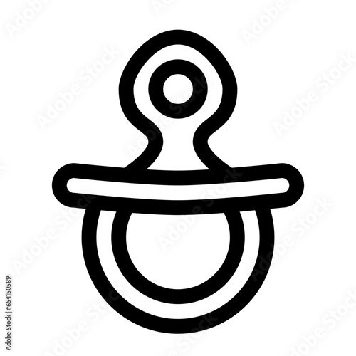 pacifier line icon
