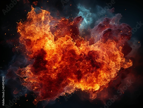 Fire Explosion Effect. Fire Blast © Resdika
